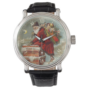 Vintage Weihnachten Viktorianisch St. Nikolaus auf Armbanduhr