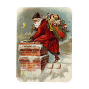 Vintage Weihnachten Viktorianisch St. Nikolaus auf Magnet