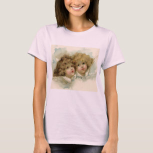 Vintage Weihnachten, viktorianische Engel in den W T-Shirt