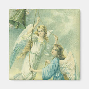 Vintage Weihnachten, viktorianische Engel mit eine Magnet
