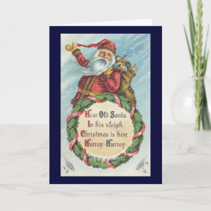 Vintage Weihnachten, viktorianischer Weihnachtsman Feiertagskarte