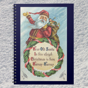Vintage Weihnachten, viktorianischer Weihnachtsman Notizblock