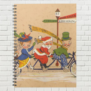 Vintage Weihnachten, viktorianischer Weihnachtsman Notizblock