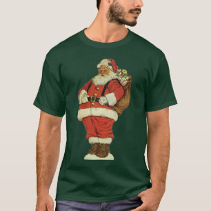 Vintage Weihnachten, viktorianischer Weihnachtsman T-Shirt