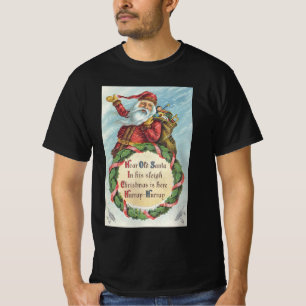 Vintage Weihnachten, viktorianischer Weihnachtsman T-Shirt
