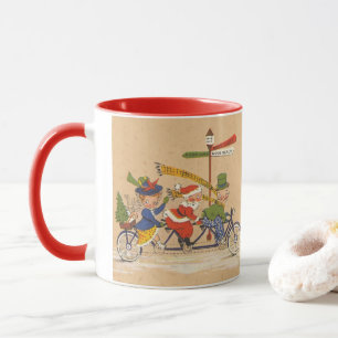 Vintage Weihnachten, viktorianischer Weihnachtsman Tasse