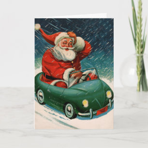 Vintage Weihnachten, Weihnachtsmann in einem süßen Feiertagskarte