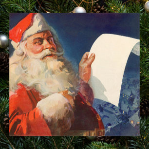Vintage Weihnachten, Weihnachtsmann Naughty Nice L Poster