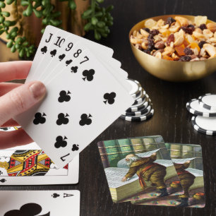 Vintage Weihnachten, Weihnachtsmann Naughty Nice L Spielkarten