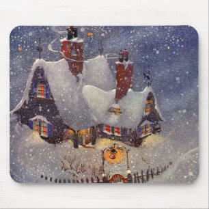 Vintage Weihnachten, Weihnachtsmann-Werkstatt Nord Mousepad