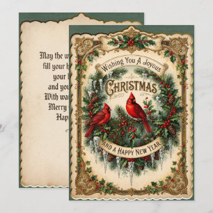 Vintage Weihnachten Wintervögel