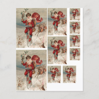 Vintage-Weihnachten-Yule-Feiertags-Multi-Bildblatt