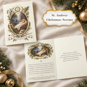 Vintage-Weihnachts-Advent-Karte   St. Andreas-Nove Karte