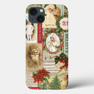 VINTAGE WEIHNACHTS-COLLAGE iPhone 13 HÜLLE