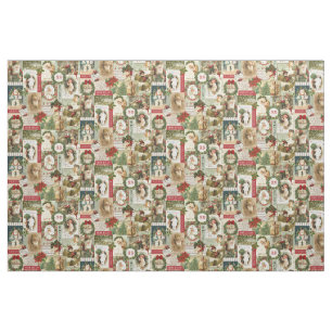 VINTAGE WEIHNACHTS-COLLAGE STOFF