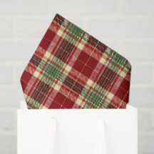 Vintage-Weihnachts-Cottagecore-Rot-Grün-Karo