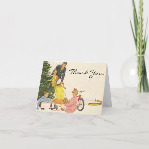 Vintage-Weihnachts-Dankeschön Dankeskarte