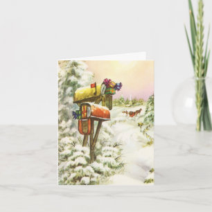 Vintage Weihnachts-Dankeschön Dankeskarte