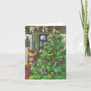 Vintage Weihnachts-Dankeschön Dankeskarte