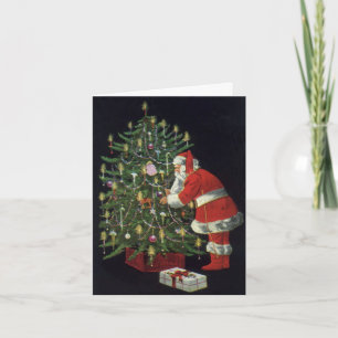 Vintage-Weihnachts-Dankeschön Dankeskarte