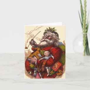 Vintage-Weihnachts-Dankeschön Dankeskarte