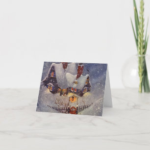 Vintage-Weihnachts-Dankeschön Dankeskarte