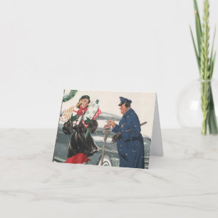 Vintage-Weihnachts-Dankeschön Feiertagskarte