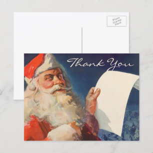 Vintage-Weihnachts-Dankeschön Postkarte