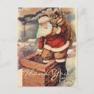 Vintage-Weihnachts-Dankeschön Postkarte