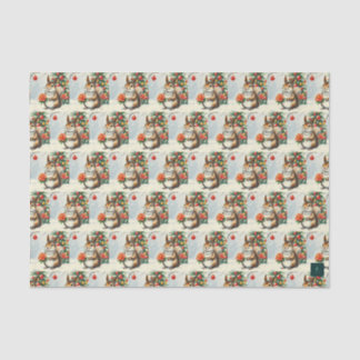 Vintage-Weihnachts-Eichhörnchen-Seidenpapier Seidenpapier