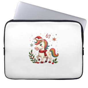 Vintage Weihnachts Einhorn 6. Geburtstag Dabbing M Laptopschutzhülle