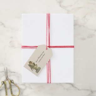 Vintage-Weihnachts-Engel-Blumen, viktorianischer S Geschenkanhänger