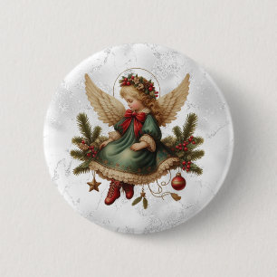 Vintage-Weihnachts-Engel-Knopf Button