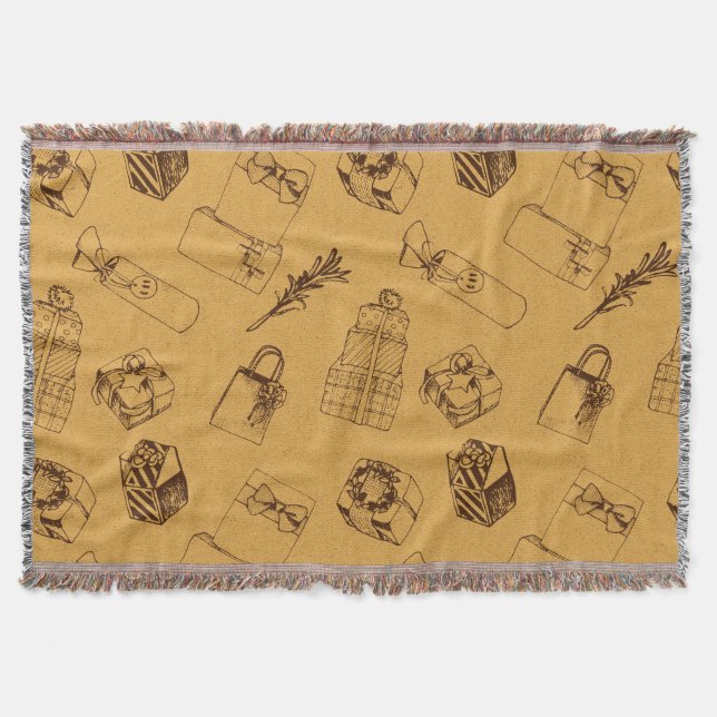vintage-weihnachts-geschenkbox-muster decke (Vorderseite)