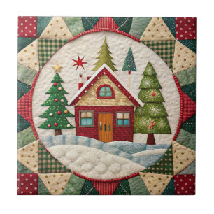 Vintage-Weihnachts-Keramikfliese Fliese