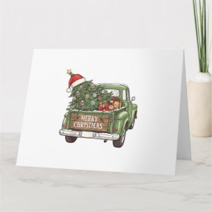 Vintage-Weihnachts-Lkw Frohe Weihnachten Männer Fr Karte
