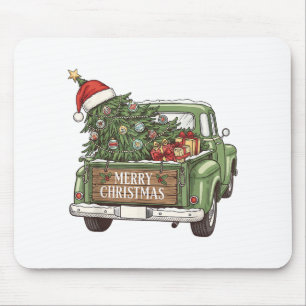 Vintage-Weihnachts-Lkw Frohe Weihnachten Männer Fr Mousepad