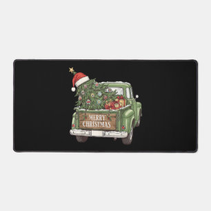 Vintage-Weihnachts-Lkw Frohe Weihnachten Männer Fr Schreibtischunterlage