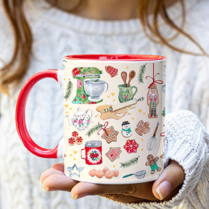 Vintage-Weihnachts-Nussknacker-Kekse-Küche Tasse