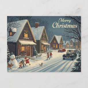 Vintage-Weihnachts-Postkarte Feiertagspostkarte
