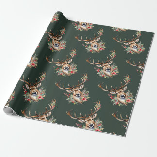 Vintage-Weihnachts-Rentier-Geschenkpapier Geschenkpapier
