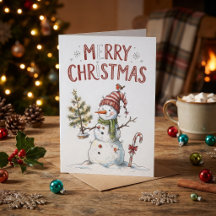 Vintage-Weihnachts-Schneemann-Wasserfarbe-rustikal