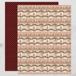 Vintage-Weihnachts-Scrapbook-Papier