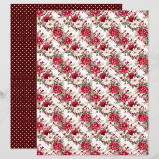 Vintage-Weihnachts-Scrapbook-Papier