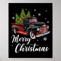 Vintage Weihnachts Shirt Tree auf Autos roter LKW
