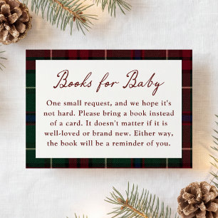 Vintage-Weihnachts-Tartan-Books-for-Baby Begleitkarte