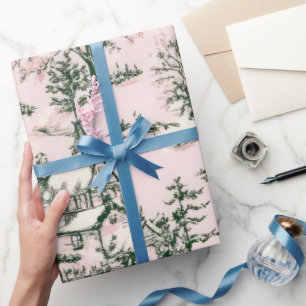 Vintage-Weihnachts-Toile-Muster im viktorianischen Geschenkpapier