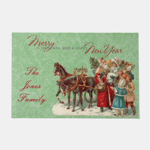 Vintage-Weihnachts-Türmatte Fußmatte
