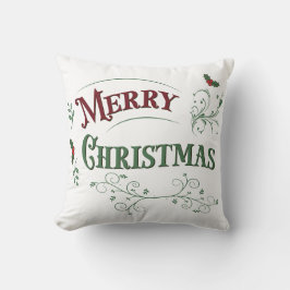 Vintage-Weihnachts-Typografie Kissen
