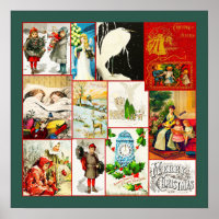 Vintage Weihnachts- und Winterlandschaft